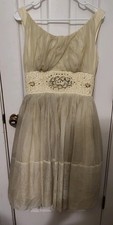 Vintage 1950S Handmade Crepe & Tulle Gown XS picture