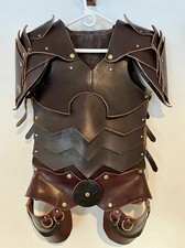 Brown Leather LARP Armor | Genuine Cowhide Leather | Medieval Costume picture