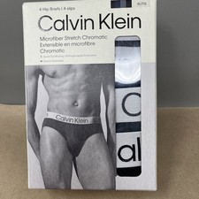 CALVIN KLEIN MICROFIBER STRETCH 4-PACK HIP BRIEF MEN'S UNDERWEAR NWT XL picture