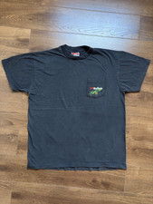 Vintage Style Marlboro Mardi Gras 94 Pocket T Shirt Black Cowboy Promo Reprint L picture