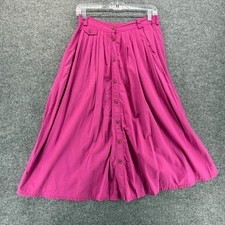 Vintage Royal Robbins Skirt Womens 6 Purple Front Button Up A-Line Pleated Flowy picture