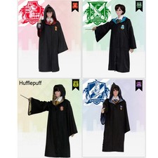 Halloween Harry Potter Cosplay Costume Cloak Robe Cape w/Tie Adult & Kid Sizes picture