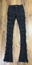 Guapi Black Stacked Jeans Obsidian Blood Diamond Aaron Wilhelm Grunge 32 X 46 picture