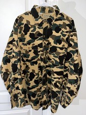 Vintage L L Bean Shirt Chamois Cotton Duck Camo 17.5 XL Tall 80s USA retro picture