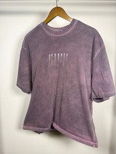 YoungLA Men’s L Purple Graphic Logo Knit T-Shirt Crew Neck Short Sleeve picture