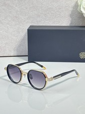 John Dalia ANYA Silver Titanium Round Purple Gradient Sunglasses picture
