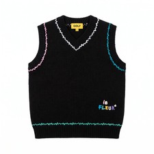 Golf Le Fleur Black Craggy Knit Sweater Vest( tyler the creator) picture