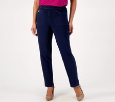 Quacker Factory Short DreamJeanne Pull-On Dark Indigo L New picture