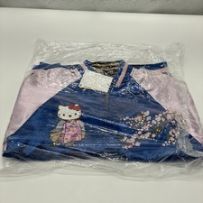 Sanrio Hello Kitty Reversible Sukajan Jacket Embroidered Blue M Unused New picture