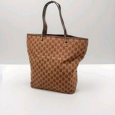 Auth Gucci GG Canvas Leather Brown 002.1098 Tote Bag W/Dustbag picture