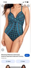 New Miraclesuit Women's $180 Amarna Captivate One Piece Swimsuit size 8, NWT picture