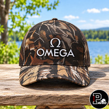Omega Embroidered Camo Trucker Hat Luxury Watch Snapback Cap Men’s picture