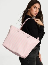 FLASH SALE🔥 Victoria's Secret Travel Zip Tote Bag Heritage Stripe - Large Size picture