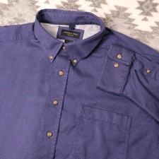 Ariat Pro Series Mens XXL Blue Micro Dot Long Sleeve Button Down Western Shirt picture