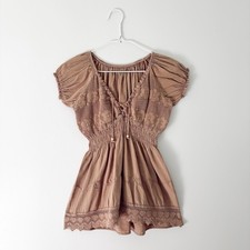 VTG Y2K Fairy Boho Babydoll Lace Shirt picture