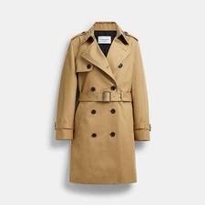 Coach Women's Mid Trench Coat Size Large picture