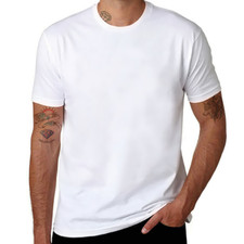 100% Cotton T-Shirt Unisex Men's Basic Plain Blank Crew Tee Tops Adult Shirts picture
