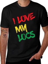 I Love My Locs T-Shirt Natural Hair Pride Dreadlocks Black Graphic Tee Unisex picture