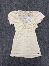 Miss Sixty Vintage Babydoll Top Y2K Tie Front Grail Shirt NWT Sz XS Stretchy picture