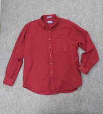 Vtg SIR Pendleton Wool Shirt Mens Medium (Tag XL) Burgundy Button Up Long Sleeve picture