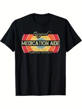 Medication Aide T-Shirt Funny Nurse Assistant Healthcare Worker Graphic Tee picture