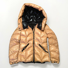 Moncler Bady Women’s Hooded Down Puffer Jacket Full Zip Beige Nylon Size S picture
