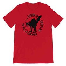 Industrial Workers of the World Cat Labor is entitled Union IWW T shirt Tee picture