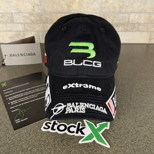 Balenciaga BLCG Racing 2.0 Cap Black Distressed Baseball Hat Size M 57cm Italy picture