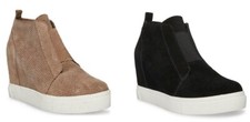 Steve Madden Wedge Sneaker, Heel Sneaker Shoes Side Zipper *CHOOSE SIZE AND COLO picture