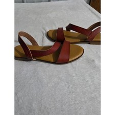 Cynthia Rowley Women’s Brown Cognac Strappy Flat Sandals picture