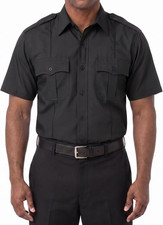 First Class 100% Polyester 4 Pocket Hidden Zipper Uniform Shirt - Short Sleeve picture