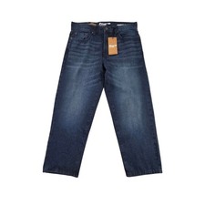 Plugg Loose Fit Straight Leg Jeans Mens 34 Artic Blue NWT Y2K Baggy Skater Denim picture