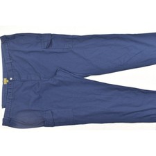 Boulder Creek Ranger Cargo Pants Men 54x40 Tall Navy Blue Cotton Elastic NEW picture