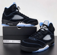 Jordan 5 Retro Black University Blue 2026 High Top Basketball Shoes picture