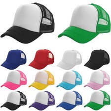 Unisex Mesh Foam Golf Caps Breathable Plain Adjustable Trucker Baseball Hat picture