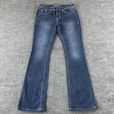 Rockin C Bootcut Jeans Womens 28x31 Blue Medium Wash Mid Rise Stretch Denim picture