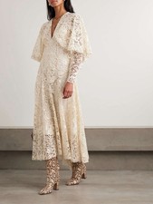 Zimmermann Hypnotic Memento Bird cape-effect guipure lace dress Size 1 $3550 picture
