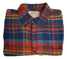 St. John’s Bay Men’s Classic Fit Long Sleeve Flannel Shirt - Red Multi - L picture