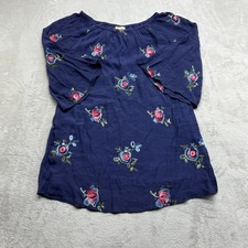 Fig and Flower Dress Women S Blue Floral Embroidered Bell Sleeve HAZ2063 picture