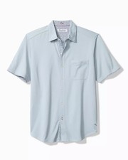 Tommy Bahama Men's San Lucio Breeze Five O'Clock Stretch Knit Shirt, Silvery Blu picture