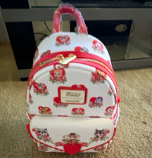 Funko Loungefly Villainous Valentines Disney Villains Mini Backpack White Red picture