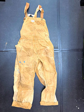 Madewell true vintage Tan Cotton Canvas Work Bib Overalls Relaxed Fit Adj Straps picture