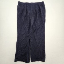 Vtg Old Money 36x30 Gray Herringbone Check Wool Tweed Talon Zipper Mens Trousers picture