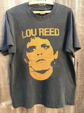 Lou Reed Face Graphic Charcoal T-Shirt Unisex picture