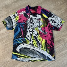 RARE Supreme Marvel S/S 22’ Silver Surfer Multicolor Short Sleeve Shirt Size L picture
