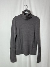 Smartwool 100% Merino Wool Hayden Spires Turtleneck Ski Sweater Brown Womens S picture