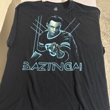 The Big Bang Theory Sheldon BAZINGA Officially Licensed T-Shirt  Size XXL picture