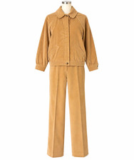 Vintage 70s Evan Picone Corduroy Pantsuit Jacket 6 Pants 8 Tan Union Made picture
