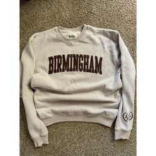 New York Popular Birmingham Embroidered Sweatshirt Oatmeal XL Preppy Collegiate picture