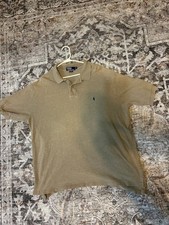 Polo Ralph Lauren Khaki Short Sleeve Polo Shirt with Embroidered Logo picture
